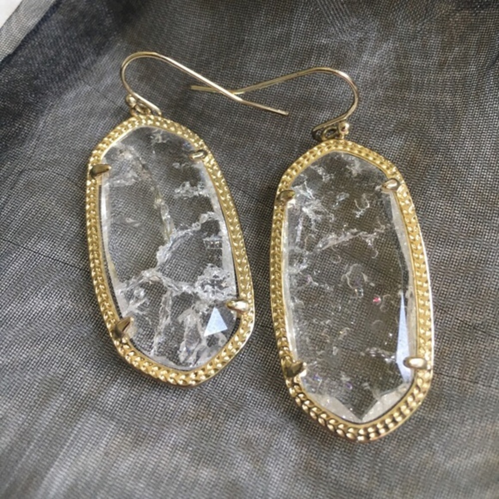 Limited edition clear crackel Kendra Scott